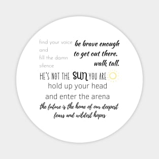 SheHopes HOPE Quotes in black Magnet